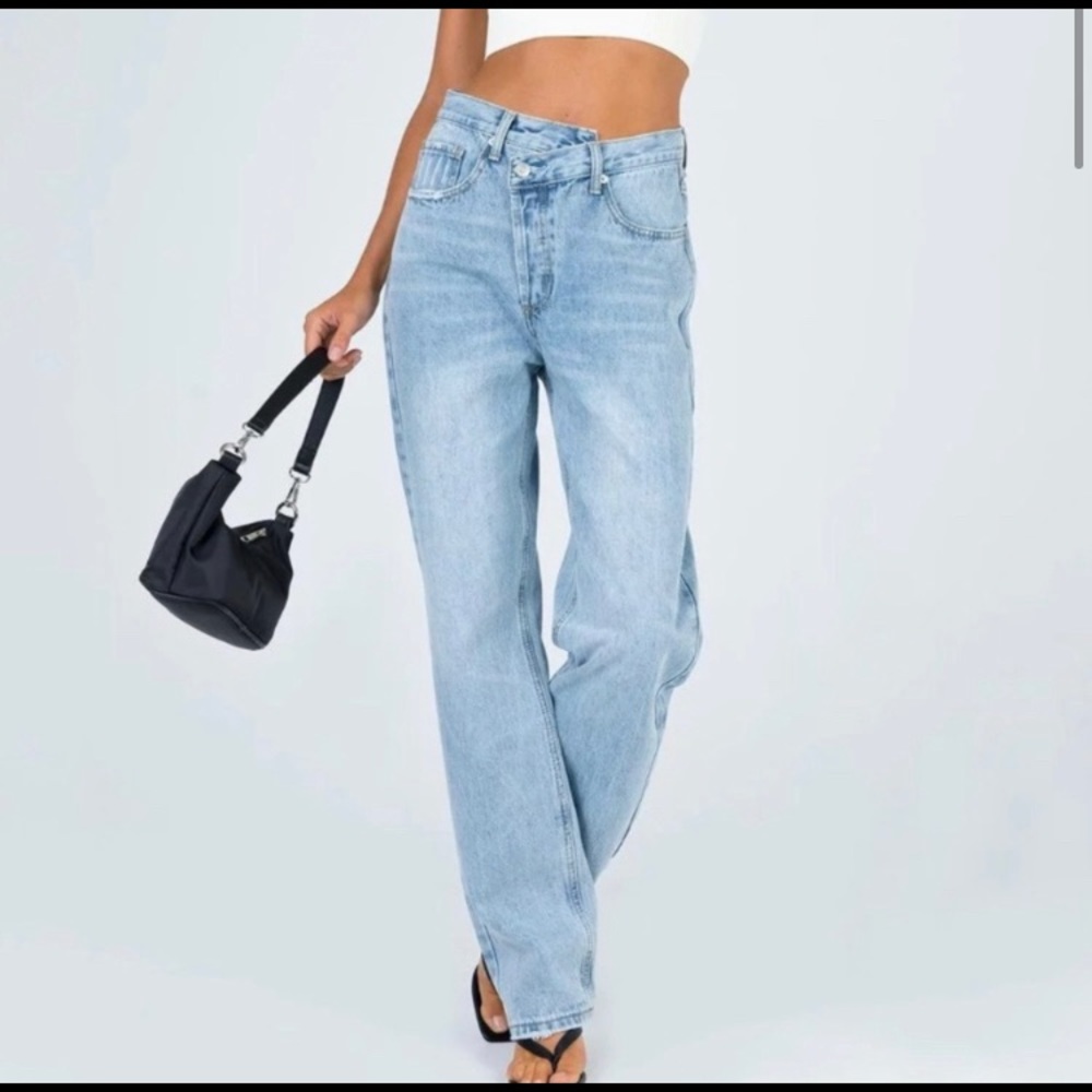 ‘Always On Your Mind’ Asymmetrical Jeans - Picture 3 of 4